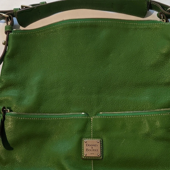 Dooney & Bourke Green Leather Satchel Shoulder Bag - Picture 4 of 6